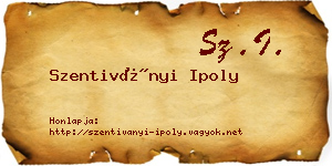 Szentiványi Ipoly névjegykártya